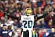 FOXBOROUGH, MA - JANUARY 21: Jalen Ramsey #20 of the Jacksonville Jaguars reacts during the second half of the AFC Championship Game against the New England Patriots at Gillette Stadium on January 21, 2018 in Foxborough, Massachusetts. (Photo by Adam Glanzman/Getty Images)