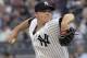 New York Yankees starting pitcher Sonny Gray winds up during the first inning of the team's baseball game against the Washington Nationals on Wednesday, June 13, 2018, at Yankee Stadium in New York. (AP Photo/Bill Kostroun)