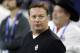 Former Oklahoma head coach Bob Stoops stands on the field watching the celebration after Oklahoma's win in the Big 12 Conference championship NCAA college football game against TCU on Saturday, Dec. 2, 2017, in Arlington, Texas. (AP Photo/Tony Gutierrez)