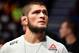CALGARY, AB - JULY 28: UFC lightweight champion Khabib Nurmagomedov is seen in attendance during the UFC Fight Night event at Scotiabank Saddledome on July 28, 2018 in Calgary, Alberta, Canada. (Photo by Jeff Bottari/Zuffa LLC/Zuffa LLC via Getty Images)