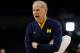 Michigan head coach John Beilein directs his team during a practice session for the Final Four NCAA college basketball tournament, Friday, March 30, 2018, in San Antonio. (AP Photo/Eric Gay)