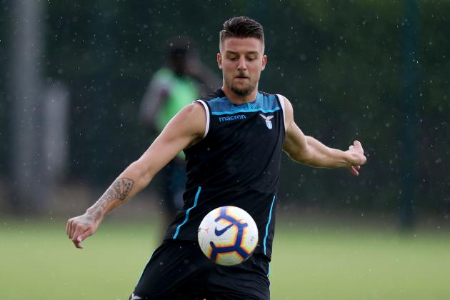 ROME, ITALY - AUGUST 03: Sergej Milinkovic Savic of SS lazio during the SS Lazio training session on August 3, 2018 in Rome, Italy. (Photo by Paolo Bruno/Getty Images)