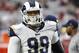 Los Angeles Rams defensive end Aaron Donald (99) during the first half of an NFL football game against the Arizona Cardinals, Sunday, Dec. 3, 2017, in Glendale, Ariz. (AP Photo/Rick Scuteri)