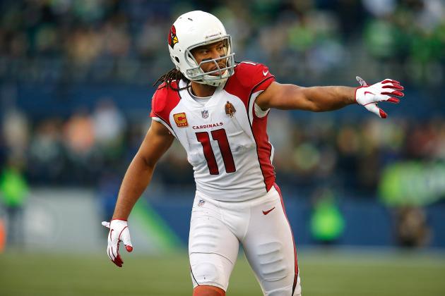 SEATTLE, WA - DECEMBER 31:  Larry Fitzgerald #11 of the Arizona Cardinals against the Seattle Seahawks at CenturyLink Field on December 31, 2017 in Seattle, Washington.  (Photo by Jonathan Ferrey/Getty Images)
