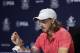Tommy Fleetwood, of England, responds to a question during a news conference at the PGA Championship golf tournament at Bellerive Country Club, Wednesday, Aug. 8, 2018, in St. Louis. (AP Photo/Darron Cummings)