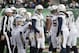 Los Angeles Chargers quarterback Philip Rivers (17) looks to the sidelines from the huddle during the first half of an NFL football game against the New York Jets Sunday, Dec. 24, 2017, in East Rutherford, N.J. (AP Photo/Seth Wenig)
