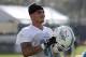 Miami Dolphins wide receiver Kenny Stills walks onto the field, Thursday, July 26, 2018, at the NFL football team's training camp in Davie, Fla. (AP Photo/Lynne Sladky)