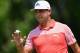 ST LOUIS, MO - AUGUST 10: Gary Woodland of the United States acknowledges the crowd after making a par on the ninth green during the second round of the 2018 PGA Championship at Bellerive Country Club on August 10, 2018 in St Louis, Missouri. (Photo by Stuart Franklin/Getty Images)