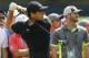 Rory McIlroy, of Northern Ireland, watches his shot on the seventh tee during the second round of the PGA Championship golf tournament at Bellerive Country Club, Friday, Aug. 10, 2018, in St. Louis. (AP Photo/Charlie Riedel)