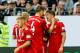 FRANKFURT AM MAIN, GERMANY - AUGUST 12: Robert Lewandowski of Bayern Muenchen celebrates after scoring his team`s first goal with team mates during the DFL Supercup match between Eintracht Frankfurt and Bayern Muenchen at Commerzbank-Arena on August 12, 2018 in Frankfurt am Main, Germany. (Photo by TF-Images/Getty Images)