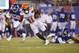 Cleveland Browns wide receiver Antonio Callaway (11) runs away from New York Giants' Orion Stewart (45) and Tae Davis (58) for a touchdown during the second half of a preseason NFL football game Thursday, Aug. 9, 2018, in East Rutherford, N.J. (AP Photo/Adam Hunger)
