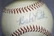 Babe Ruth's autograph is seen on a baseball that he signed in 1948, Wednesday, July 9, 2014, in Baltimore, during a media preview of sports memorabilia slated for auction to mark the 100th anniversary of Ruth's major league debut. The auction is scheduled to take place July 12, the day after the anniversary, and the organizers estimate that 125 items to be auctioned off could fetch as much as $10 million. (AP Photo/Patrick Semansky)