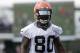 Cleveland Browns wide receiver Jarvis Landry is shown during NFL football training camp, Thursday, July 26, 2018, in Berea, Ohio. (AP Photo/Tony Dejak)