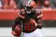 Cleveland Browns free safety Jabrill Peppers (22) returns a punt against the Jacksonville Jaguars during an NFL football game, Sunday, Nov. 19, 2017, in Cleveland. (Jeff Haynes/AP Images for Panini)