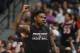 Miami Heat forward Udonis Haslem (40) during the second half of an NBA basketball game Friday, Jan. 15, 2016, in Denver. Miami won 98-95. (AP Photo/David Zalubowski)