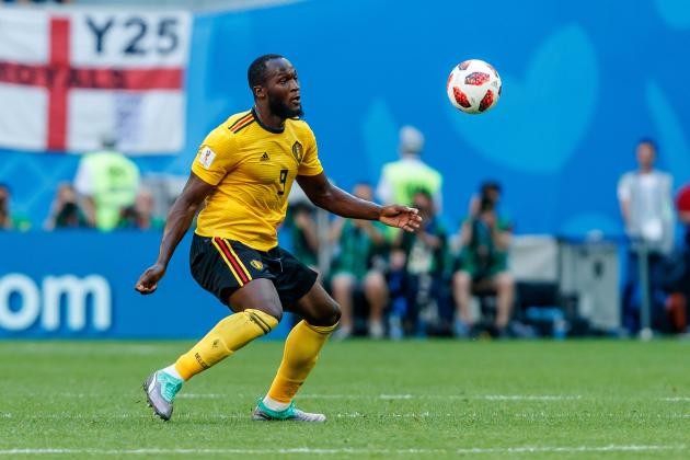 SAINT PETERSBURG, RUSSIA - JULY 14: Romelu Lukaku of Belgium controls the ball during the 2018 FIFA World Cup Russia 3rd Place Playoff match between Belgium and England at Saint Petersburg Stadium on July 14, 2018 in Saint Petersburg, Russia. (Photo by TF-Images/Getty Images)