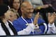 LaVar Ball watches his sons during the Big Baller Brand Challenge friendly tournament match between BC Prienu Vytautas and BC Zalgiris-2 at the BC Prienai-Birstonas Vytautas arena, in Prienai, Lithuania, Tuesday, Jan. 9, 2018. LiAngelo Ball and LaMelo Ball, sons of former basketball player LaVar Ball, have signed a one-year contract and play their first match for Lithuanian professional basketball club Prienu Vytautas. (AP Photo/Liusjenas Kulbis)