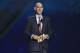 NBA commissioner Adam Silver presents the most valuable player award at the NBA Awards on Monday, June 25, 2018, at the Barker Hangar in Santa Monica, Calif. (Photo by Chris Pizzello/Invision/AP)