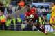 BRIGHTON, ENGLAND - AUGUST 19: Paul Pogba of Manchester United takes the ball and runs after scoring a goal to make it 3-2 during the Premier League match between Brighton & Hove Albion and Manchester United at American Express Community Stadium on August 19, 2018 in Brighton, United Kingdom. (Photo by Matthew Ashton - AMA/Getty Images)