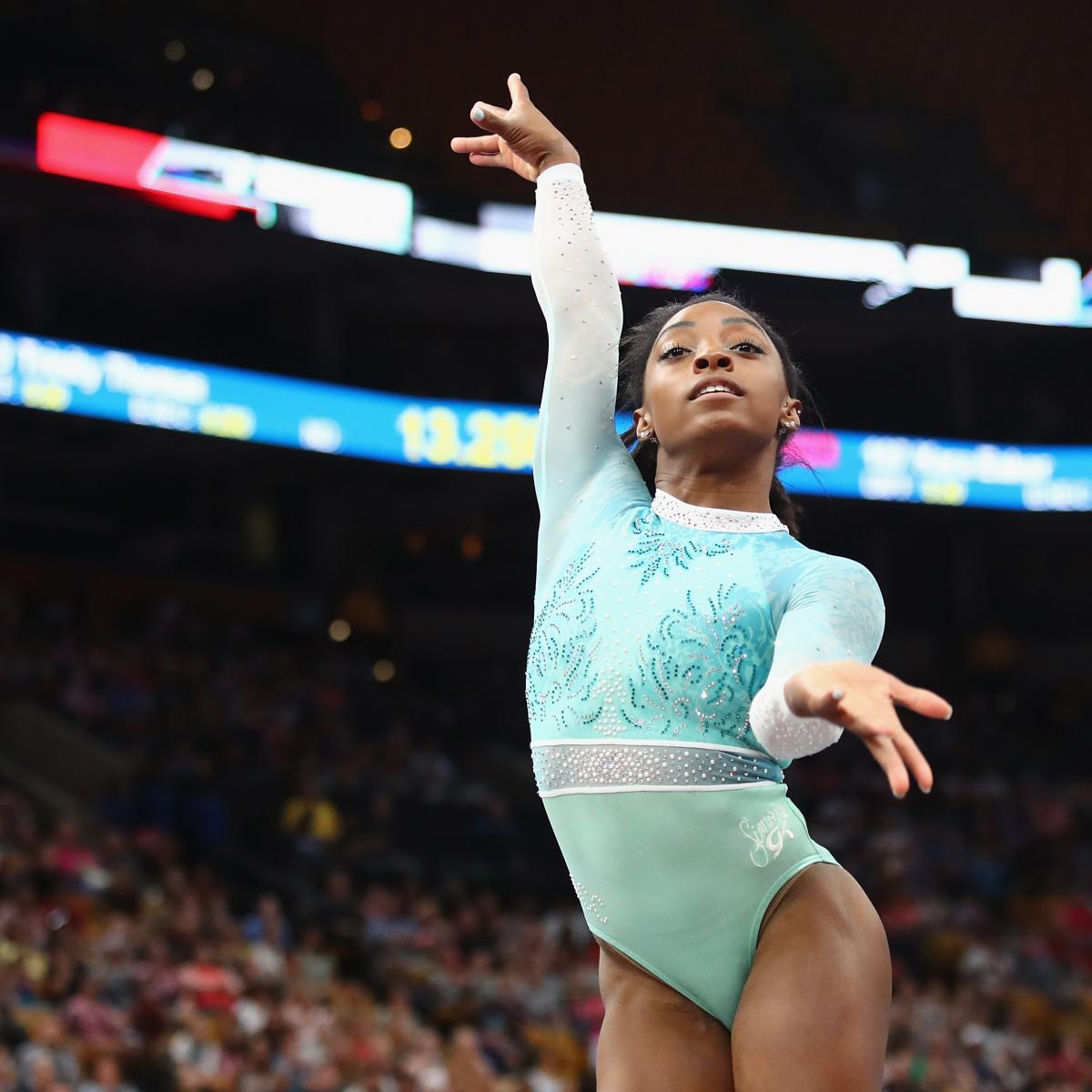 Simone Biles 1st Woman to Win 5 US AllAround Gymnastics