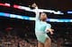 BOSTON, MA - AUGUST 19: Simone Biles performs her floor exercise during day four of the U.S. Gymnastics Championships 2018 at TD Garden on August 19, 2018 in Boston, Massachusetts. (Photo by Tim Bradbury/Getty Images)