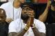 LAS VEGAS, NV - JULY 15: LeBron James of the Los Angeles Lakers attends a quarterfinal game of the 2018 NBA Summer League between the Lakers and the Detroit Pistons at the Thomas & Mack Center on July 15, 2018 in Las Vegas, Nevada. NOTE TO USER: User expressly acknowledges and agrees that, by downloading and or using this photograph, User is consenting to the terms and conditions of the Getty Images License Agreement. (Photo by Ethan Miller/Getty Images)
