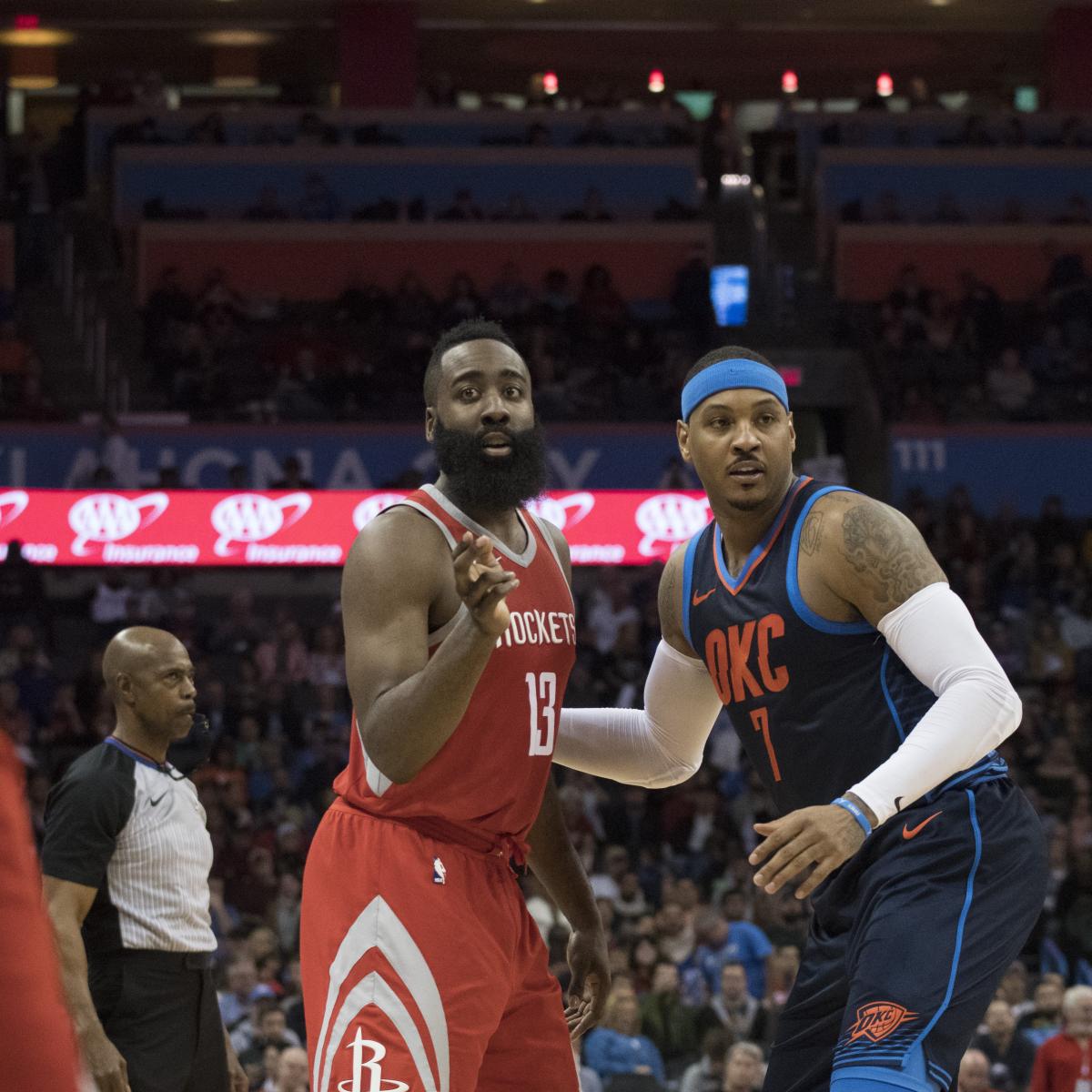 James Harden Says Adding Carmelo Anthony to Rockets Will Be 'Easy ...