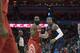 OKLAHOMA CITY, OK - DECEMBER 25: James Harden #13 of the Houston Rockets and Carmelo Anthony #7 of the Oklahoma City Thunder during the second half of a NBA game at the Chesapeake Energy Arena on December 25, 2017 in Oklahoma City, Oklahoma. The Thunder defeated the Rockets 112-107. NOTE TO USER: User expressly acknowledges and agrees that, by downloading and or using this photograph, User is consenting to the terms and conditions of the Getty Images License Agreement. (Photo by J Pat Carter/Getty Images)