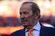 DENVER, CO - JANUARY 19: Team owner of the Denver Broncos Pat Bowlen celebrates after they defeated the New England Patriots 26 to 16 during the AFC Championship game at Sports Authority Field at Mile High on January 19, 2014 in Denver, Colorado. (Photo by Doug Pensinger/Getty Images)