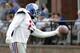 New York Giants wide receiver Odell Beckham catches a pass during NFL football training camp, Tuesday, Aug. 21, 2018, in East Rutherford, N.J. (AP Photo/Julio Cortez)