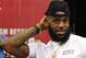 LAS VEGAS, NV - JULY 15: LeBron James of the Los Angeles Lakers attends a quarterfinal game of the 2018 NBA Summer League between the Lakers and the Detroit Pistons at the Thomas & Mack Center on July 15, 2018 in Las Vegas, Nevada. NOTE TO USER: User expressly acknowledges and agrees that, by downloading and or using this photograph, User is consenting to the terms and conditions of the Getty Images License Agreement. (Photo by Ethan Miller/Getty Images)