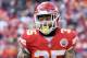 Kansas City Chiefs running back Charcandrick West (35) runs against the Miami Dolphins during the second half of an NFL football game in Kansas City, Mo., Sunday, Dec. 24, 2017. (AP Photo/Reed Hoffmann)