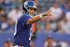 EAST RUTHERFORD, NJ - AUGUST 09: Eli Manning #10 of the New York Giants calls out the play in the first quarter against the Cleveland Browns during their preseason game on August 9,2018 at MetLife Stadium in East Rutherford, New Jersey. (Photo by Elsa/Getty Images)