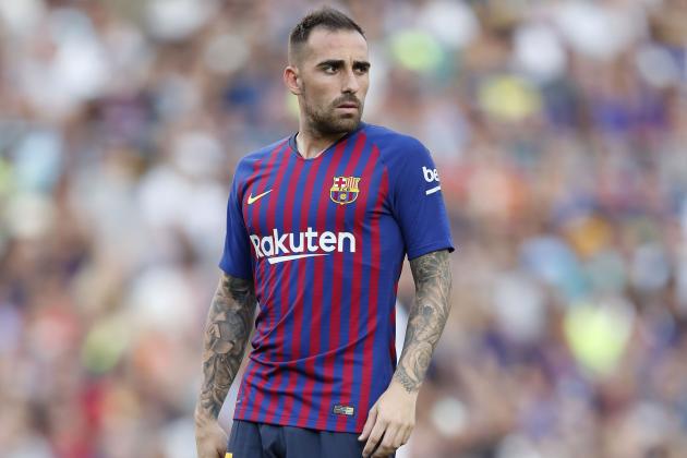 Paco Alcacer of FC Barcelona during the Trofeu Joan Gamper match between FC Barcelona and Boca Juniors at the Camp Nou stadium on August 15, 2018 in Barcelona, Spain(Photo by VI Images via Getty Images)