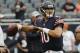 Chicago Bears' Mitchell Trubisky warms up before a preseason NFL football game against the Kansas City Chiefs Saturday, Aug. 25, 2018, in Chicago. (AP Photo/Nam Y. Huh)