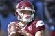 Mississippi State quarterback Nick Fitzgerald (7) prepares to pass during the first half of an NCAA college football game against BYU in Starkville, Miss., Saturday, Oct. 14, 2017. (AP Photo/Jim Lytle)