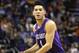 Phoenix Suns guard Devin Booker (1) in the first half during an NBA basketball game against the New York Knicks, Friday, Jan. 26, 2018, in Phoenix. (AP Photo/Rick Scuteri)