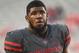 Houston defensive tackle Ed Oliver looks on before an NCAA college football game against Memphis, Thursday, Oct. 19, 2017, in Houston. (AP Photo/Eric Christian Smith)