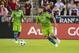 COMMERCE CITY, CO - JULY 04: Clint Dempsey #2 of Seattle Sounders dribbles the ball against the Colorado Rapids at Dick's Sporting Goods Park on July 4, 2018 in Commerce City, Colorado. (Photo by Timothy Nwachukwu/Getty Images)