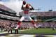BALTIMORE, MD - SEPTEMBER 17: Tight end David Njoku #85 of the Cleveland Browns celebrates after catching a touchdown pass against the Baltimore Ravens at M&T Bank Stadium on September 17, 2017 in Baltimore, Maryland. (Photo by Rob Carr/Getty Images)
