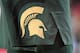 COLLEGE PARK, MD- JANUARY 28: The Michigan State Spartans logo on a pair of shorts during a college basketball game against the Maryland Terrapins at The Xfinity Center on January 28, 2018 in College Park, Maryland. The Spartans won 74-68. (Photo by Mitchell Layton/Getty Images) *** Local Caption ***
