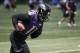 Baltimore Ravens wide receiver Breshad Perriman runs a drill during an NFL football training camp practice at the team's headquarters, Friday, July 20, 2018, in Owings Mills, Md. (AP Photo/Patrick Semansky)