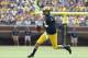 ANN ARBOR, MI - SEPTEMBER 16: Wilton Speight #3 of the Michigan Wolverines rolls out to pass during the third quarter of the game against the Air Force Falcons at Michigan Stadium on September 16, 2017 in Ann Arbor, Michigan. Michigan defeated Air Force Falcons 29-13. (Photo by Leon Halip/Getty Images)