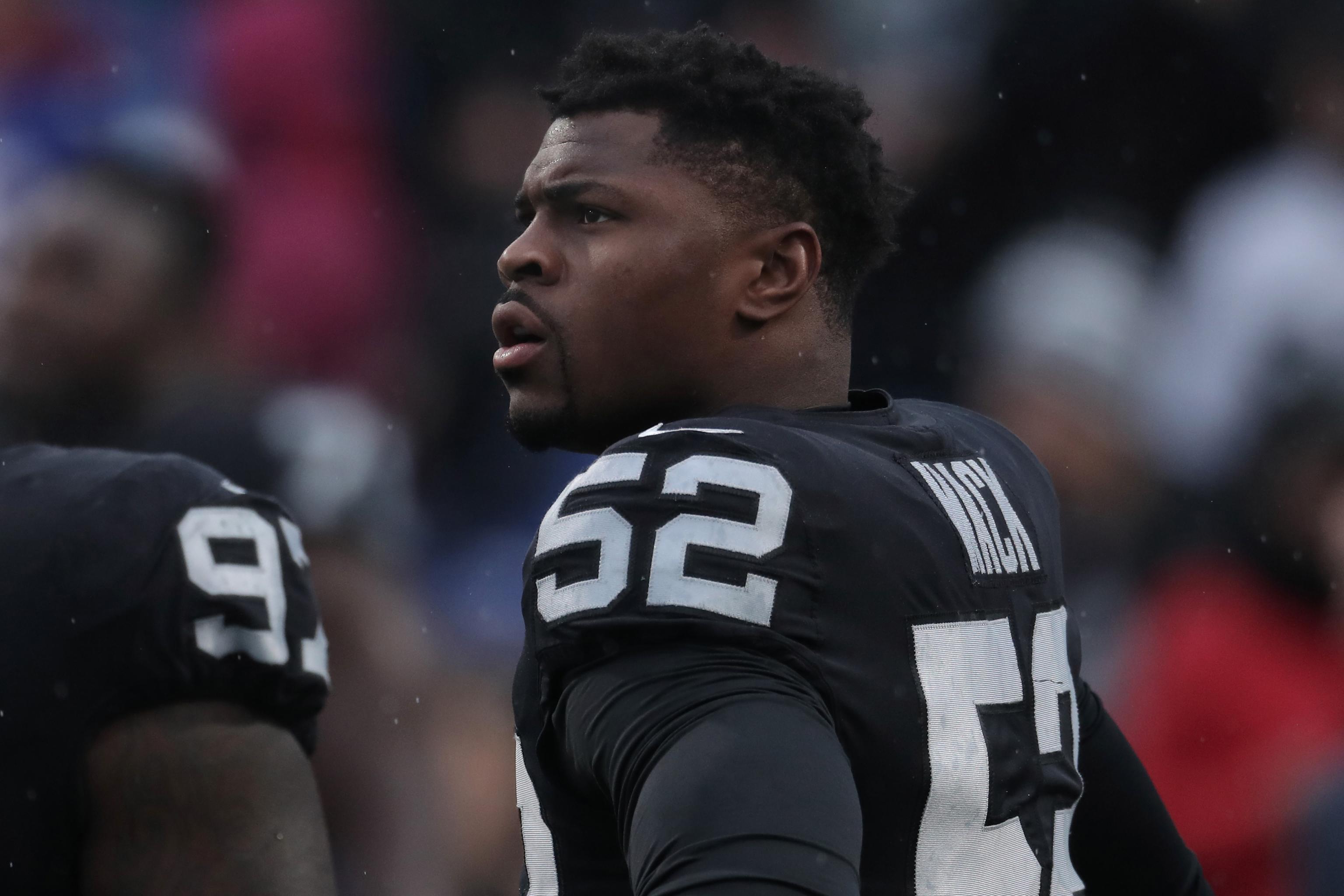 Awaiting contract extension, Khalil Mack not in attendance as Raiders begin  offseason workouts - Silver And Black Pride