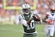 New York Jets wide receiver Jermaine Kearse (10) catches a touchdown pass during an NFL football game against the Cleveland Browns, Sunday, Oct. 8, 2017, in Cleveland. The Jets won 17-14. (AP Photo/David Richard)