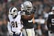 OAKLAND, CA - AUGUST 19: Khalil Mack #52 of the Oakland Raiders celebrates after sacking the quarterback of the Los Angeles Rams during the first quarter of their preseason NFL football game at Oakland-Alameda County Coliseum on August 19, 2017 in Oakland, California. (Photo by Thearon W. Henderson/Getty Images)