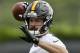 Pittsburgh Steelers quarterback Landry Jones (3) during NFL football practice, Thursday, May 31, 2018, in Pittsburgh. (AP Photo/Keith Srakocic)
