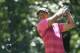 NORTON, MA - SEPTEMBER 01: Tiger Woods of the United States plays his shot from the second tee during round two of the Dell Technologies Championship at TPC Boston on September 1, 2018 in Norton, Massachusetts. (Photo by Andrew Redington/Getty Images)