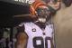 CINCINNATI, OH - SEPTEMBER 29: Michael Johnson #90 of the Cincinnati Bengals waits to take the field for the game against the Miami Dolphins at Paul Brown Stadium on September 29, 2016 in Cincinnati, Ohio.The Bengals defeated the Dolphins 22-7. (Photo by John Grieshop/Getty Images)