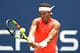 NEW YORK, NY - SEPTEMBER 02: Rafael Nadal of Spain returns the ball during his men's singles fourth round match against Nikoloz Basilashvili of Georgia on Day Seven of the 2018 US Open at the USTA Billie Jean King National Tennis Center on September 2, 2018 in the Flushing neighborhood of the Queens borough of New York City. (Photo by Alex Pantling/Getty Images)